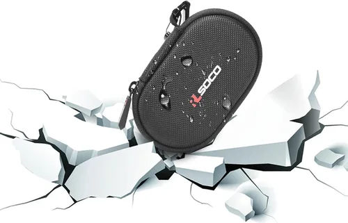 Vista 5 de RLSOCO Funda de transporte para Logitech Pebble Mouse 2 M350s Slim/POP/Pebble Bluetooth Ratón inalámbrico con llavero - Negro (solo funda)