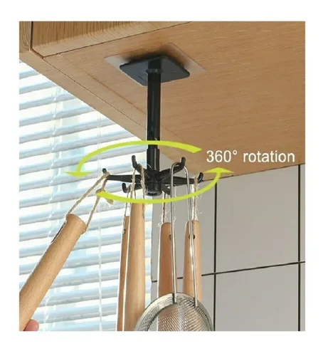 Vista 3 de Soporte Ganchos Giratorios De 360 Grados Para Cocina .CV