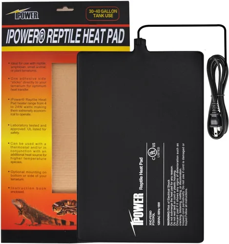 Vista 8 de iPower Almohadilla térmica para reptiles de 4 x 7 pulgadas, calentador de terrario para animales pequeños