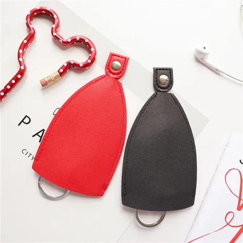 Vista 5 de Funda para Llave de Coche, 2 Piezas de Bolsas de Llavero Extraíbles Creativas, Gancho de Llavero Protector de Gran Capacidad de Cuero PU (Negro)