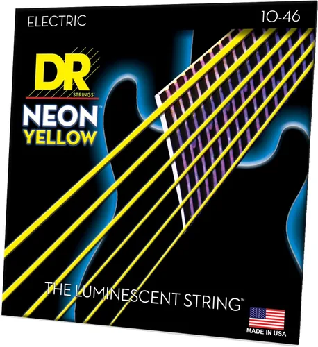 Vista 26 de DR Strings NBE-9 - Cuerdas para guitarra eléctrica de color azul neón de alta definición, cuerda ligera, 9-42