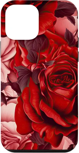 Vista 16 de Acuarela Rosa Rojo Rosas Patrón Caso para iPhone 17