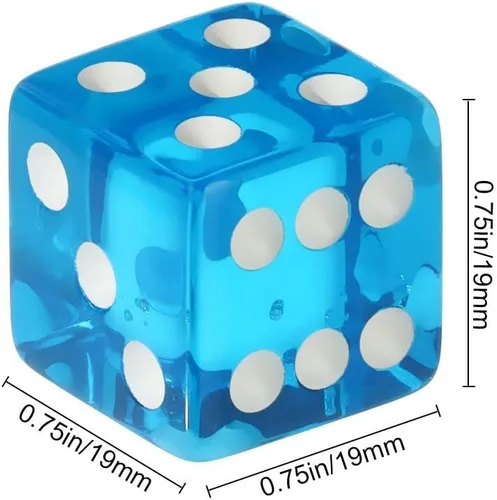 Vista 2 de Dados de 6 lados de 0.748 in, 10 unids/set de dados acrílicos poliédricos para juegos de mesa