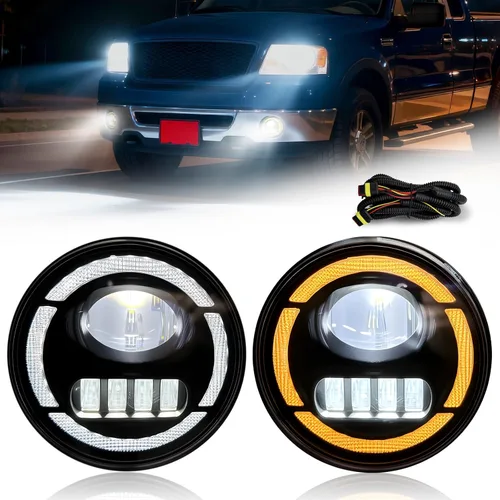 Vista 13 de Luces antiniebla LED y DRL para compatibles con Dodge Dakota 1997 1998 1999 2000/Dodge Durango 1998-2000, un par de luces antiniebla delanteras