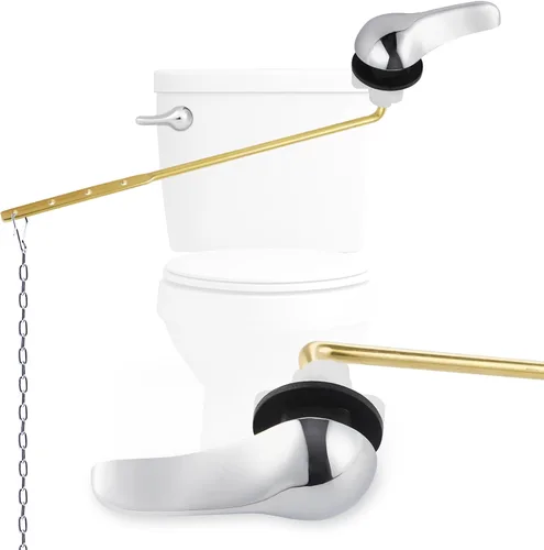 Vista 8 de Hygie Rinse Kit de repuesto de mango de inodoro de metal, ajuste frontal universal, palanca de inodoro compatible con estándar americano/Glacier