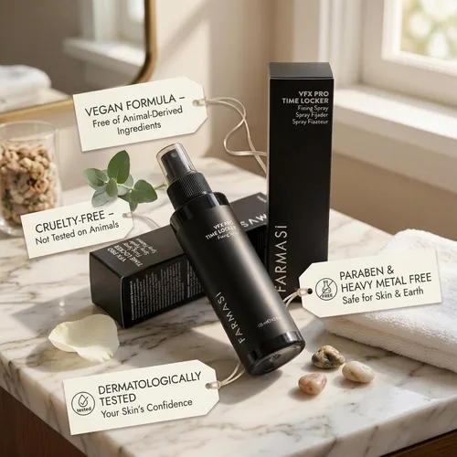 Vista 5 de FARMASI Makeup Time Locker, spray fijador de maquillaje de larga duración, sin aceite, ligero, revitaliza todo el día, acabado natural, 4.2 onzas