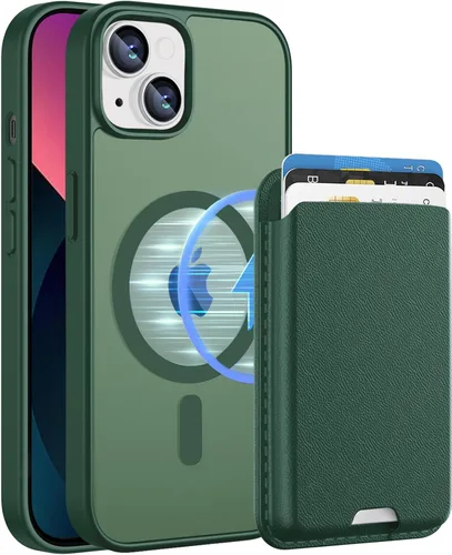 Vista 21 de Funda magnética para Google Pixel 9A con soporte para tarjetas, funda magnética desmontable, [compatible con MagSafe] a prueba de golpes con ranura