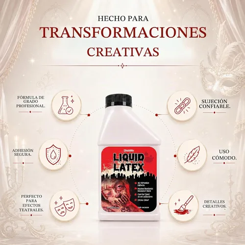 Vista 5 de Látex Monstruo líquido, pinta 16 onzas, crea Monster/Piel Zombie y FX.