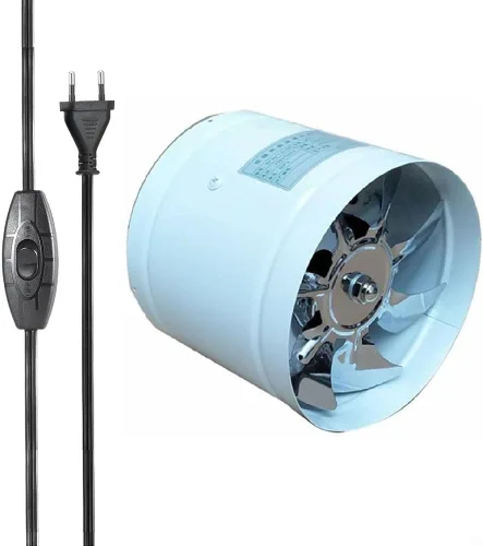 Vista 4 de Extractor de 4 pulgadas Ventilador 160m3/h Alta Ventilación Extractor de 4 Negro