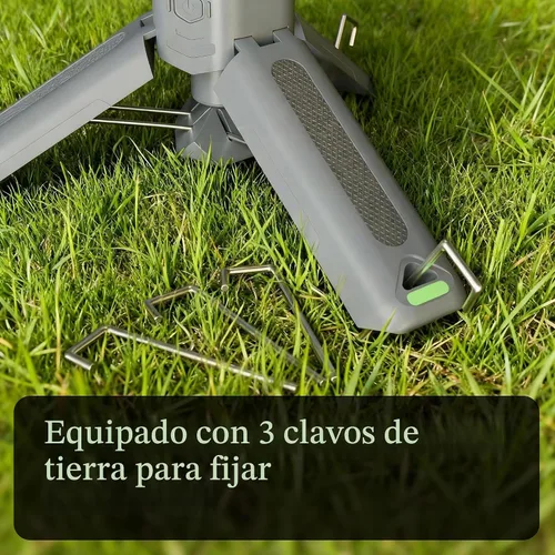 Vista 7 de Luz telescópica para campamento con soporte, linterna de campamento recargable de 10500 mAh, linterna portátil regulable con bolsa