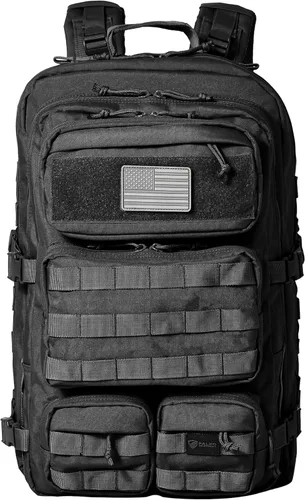 Vista 2 de Mochila Táctica Falko para Hombre y Mujer 50L Mochila 2.4 Veces Más Fuerte Mochila Militar Grande Tipo Molle, Mochila de Emergencia para Exteriores
