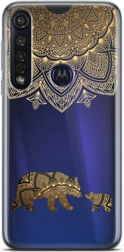 Vista 8 de Mertak Funda para teléfono compatible con Motorola Edge + Moto G9 G8 Plus G7 Play Power Z4 diseño Sea Red TPU Flexible Silicona Delgada Animal Crab
