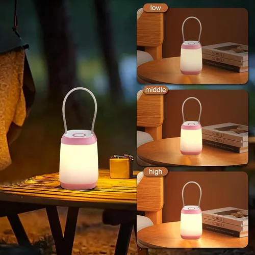 Vista 3 de EXTRASTAR Paquete de 2 luces LED que funcionan con pilas, linterna LED portátil para tienda, IPX4 resistente al agua, 3 modos para mochileros
