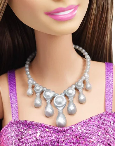 Vista 3 de Muñeca Barbie, vestido púrpura