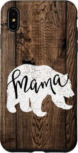 Vista 11 de Woodgrain Rustic Farmhouse Shiplap Brown Wooden Mama Bear Case for iPhone 17