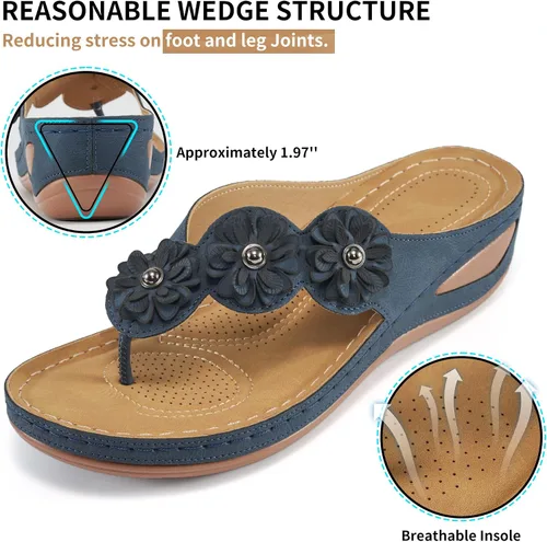 Vista 3 de FUDYNMALC Sandalias para mujer Zapatos de cuña sandalias de plataforma de verano para mujer, cómodas, informales, elegantes