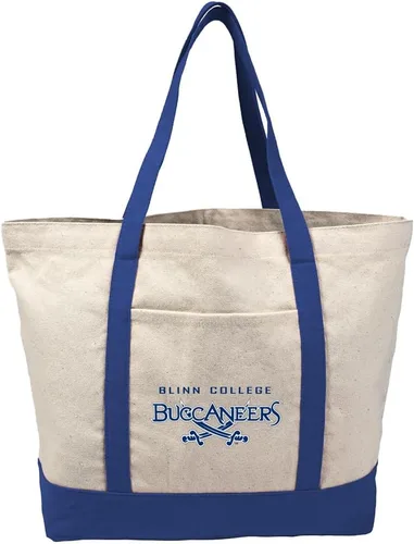 Vista 257 de Campus Lab Bolsa de lona con logotipo primario colegiado con bolsillo externo, bolsa de hombro reutilizable para ir de compras, playa Águilas A&m