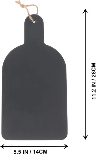 Vista 6 de Luxshiny Tabla de queso de pizarra, platos de piedra para charcutería, plato de queso, tabla para servir sushi, sashimi, plato de carne con asa
