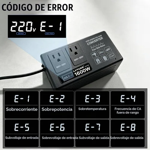Vista 5 de LVYUAN Convertidor de voltaje reductor de onda sinusoidal pura de 1600W con Negro