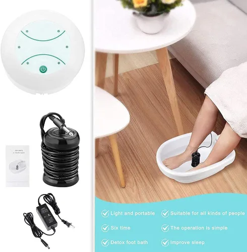 Vista 2 de Máquina de desintoxicación de baño de pies iónico portátil, limpieza iónica profesional de iones desintoxicación de pies Máquina de spa para uso