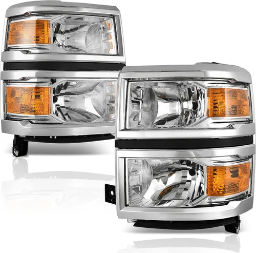 Vista 10 de AUTOSAVER88 - Conjunto de faros Compatible con 2006 2007 2008 2009 2010 2011 Chevy HHR 06 07 08 09 10 11 2006-2011 06-11 Par Carcasa cromada
