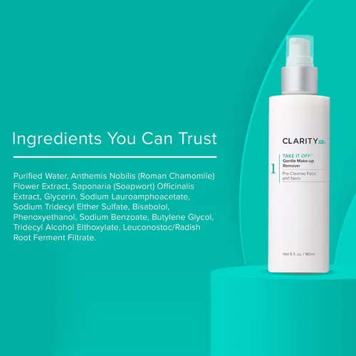 Vista 7 de ClarityRx Removedor suave de maquillaje facial y de ojos, limpiador facial calmante natural a base de plantas con antioxidantes para todo