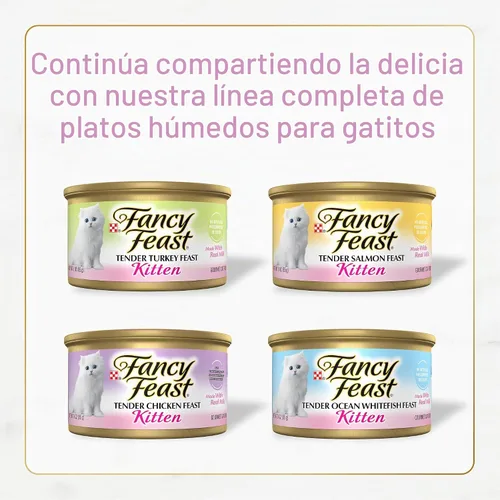 Vista 8 de Purina Fancy Feast - Comida seca para gatitos con pollo y pavo salado - Bolsa de 1.4 kg