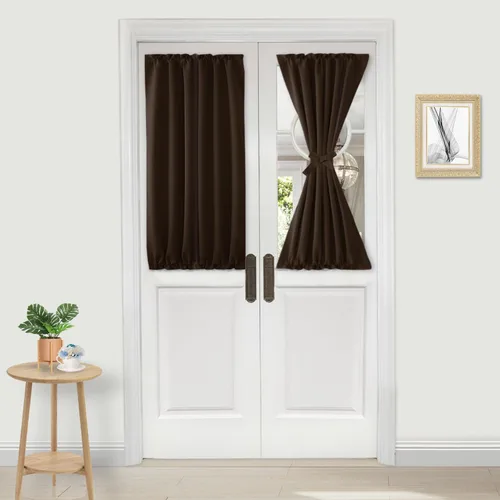 Vista 75 de DWCN Cortinas para Puertas Francesas – Cortinas opacas térmicas con bolsillo para barra para puertas con ventana de cristal, puertas de cocina