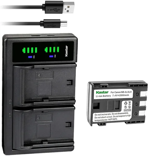 Vista 8 de Kastar Reemplazo del cargador de batería USB LTD2 para Canon DS126071, E160814, DS126151, Elura 40 MC, Elura 50, Elura 60, Elura 65, Elura 70, Elura