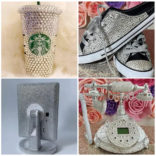 Vista 6 de Diamantes de imitación, 3150 piezas de gemas transparentes para uñas, joyas de cara plateada, gemas de ojo de dientes, diminutos diamantes de Cristal