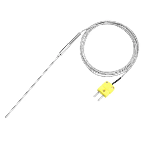 Vista 17 de MECCANIXITY Sonda de sensor de temperatura tipo K con termopar y enchufe, sonda de temperatura del medidor -50 a 1100°C (-58 a 2012°F), acero
