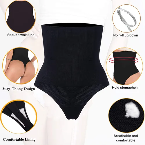 Vista 5 de Hioffer 328 - Tanga con faja moldeadora de cintura, reductor de abdomen, ropa