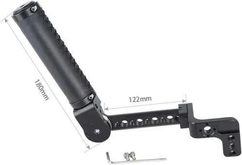 Vista 7 de NICEYRIG Kit de empuñadura de cuero para DJI Ronin S/SC / RSC2, mango de ajuste de 200 grados con soporte de extensión de montaje roseta - 332