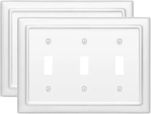Vista 18 de Monarch Abode Placa de Pared de Interruptor de Palanca de 1 Gang, Placa de Pared de Interruptor Individual de Metal Arquitectónico, Placa Decorativa