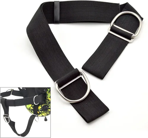 Vista 7 de Almencla Tech Dive 2 pulgadas de ancho cómodo buceo correa de entrepierna accesorios - negro ligero