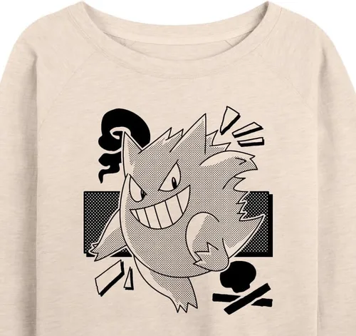 Vista 3 de Hybrid Apparel - Pokémon - Gengar Manga - Jersey ligero de felpa francesa para mujer