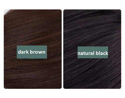 Vista 4 de Peluca de cabello humano real para mujer, con flequillo, 8 pulgadas, color marrón oscuro