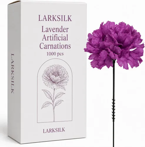 Vista 35 de Larksilk - Claveles artificiales negros, 3.5 pulgadas, paquete de 100