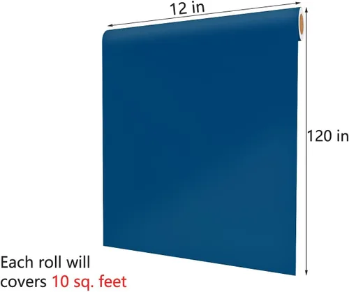 Vista 7 de Decotalk Papel adhesivo azul para encimeras, papel adhesivo azul marino, impermeable, para despegar y pegar, papel tapiz para gabinetes, papel tapiz