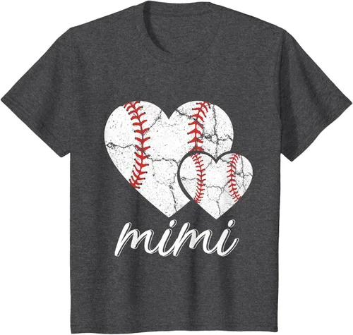 Vista 38 de Camiseta de béisbol Mimi para el Día de la Madre, Negro, S