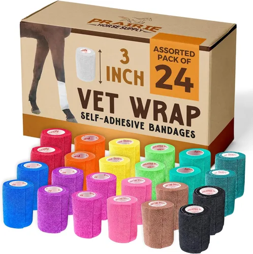 Vista 54 de Cinta adhesiva para veterinarios (negro) (paquete de 2) (3 pulgadas x 15 pies), autoadhesiva, adherente, cohesiva, flexible, autoadhesiva, rollo
