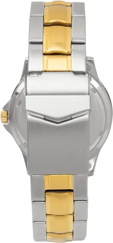 Vista 3 de SunTime Texas A&M Aggies - Reloj de acero para hombre, color dorado y plateado, Color del equipo, Competidor de dos tonos