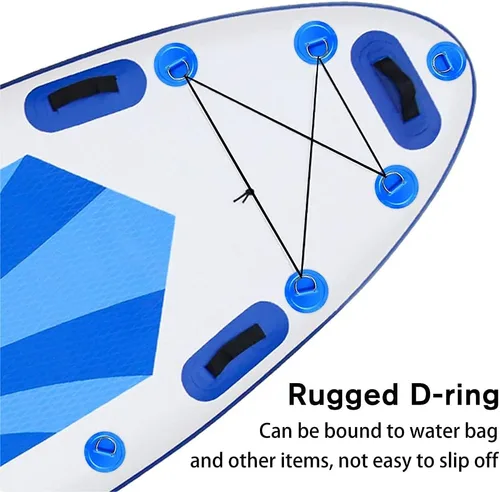 Vista 5 de TOBWOLF 6PCS Stainless Steel Paddle Board D-Ring Kit Azul - 3.1 in