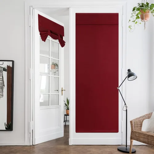 Vista 62 de HOMEIDEAS Cortinas Opacas para Aula para Puerta Principal, Cubierta de Ventana de Puerta de Aula, Persianas de Privacidad con Aislamiento Térmico