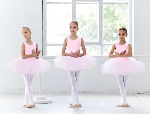 Vista 8 de Jeere 3 Piece Leotard Ballet Set Cute Dance Tutu Dress Pink Ballet Yoga Shoes Soft Dance Tight for Girl's Gymnastics Ballet