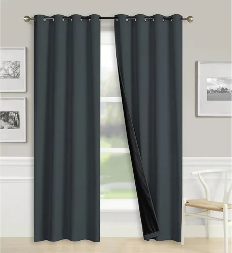 Vista 8 de Safdie Cortinas opacas para dormitorio o sala de estar. Cortinas de 84 pulgadas de largo, juego de 2 paneles. Cortinas para Cuarto. Cortinas beige