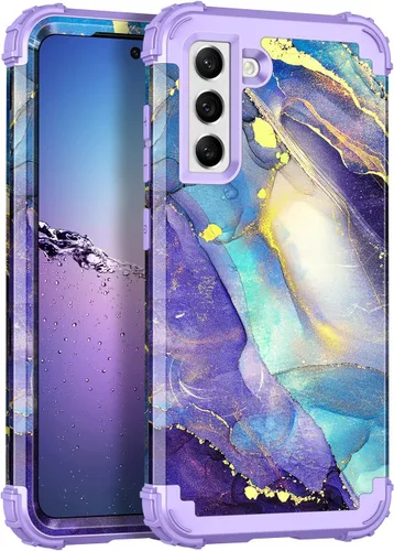Vista 12 de Rancase Funda para Galaxy S21 FE 5G, tres capas resistentes a prueba de golpes, protección de plástico duro+funda protectora de goma de silicona