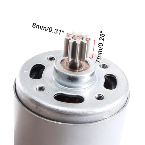 Vista 3 de uxcell DC 18V 32000RPM 9 dientes vástago motor de engranaje para taladro eléctrico recargable
