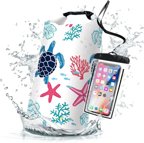 Vista 14 de Bolso impermeable y flotante de Cliduli, mochila impermeable enrollable azul pequeña de 2L/5L/10L/20L/30L/40L, bolsas flotantes ligeras para kayak