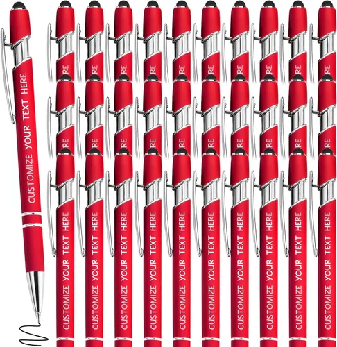 Vista 60 de Bolígrafos personalizados con lápiz óptico y grabado gratis, bolígrafos personalizados para negocios, graduación, aniversarios (hasta 500 unidades)